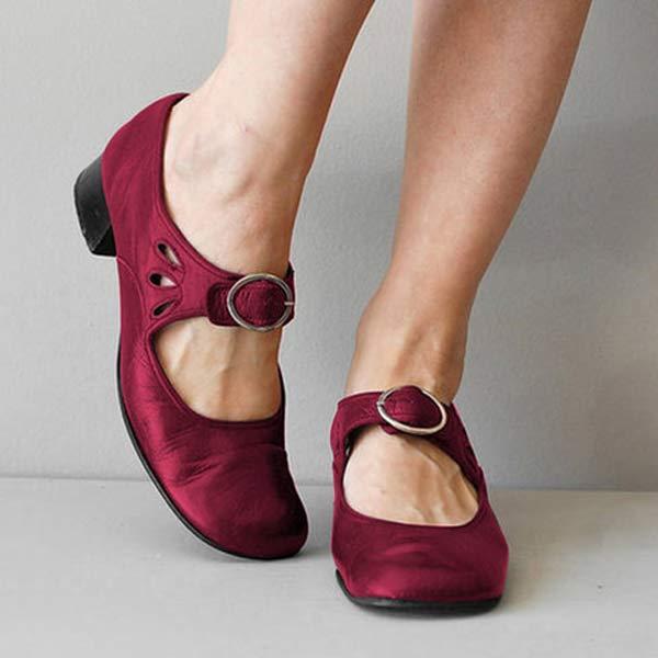 Women's Orthopedic Buckle Strap Low-Heel Comfort Walking Sandals
