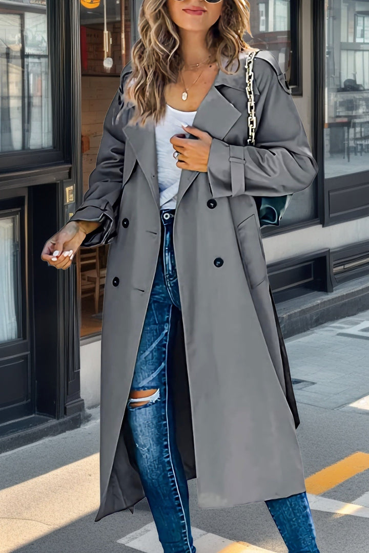Melanie | Double-breasted retro trench coat