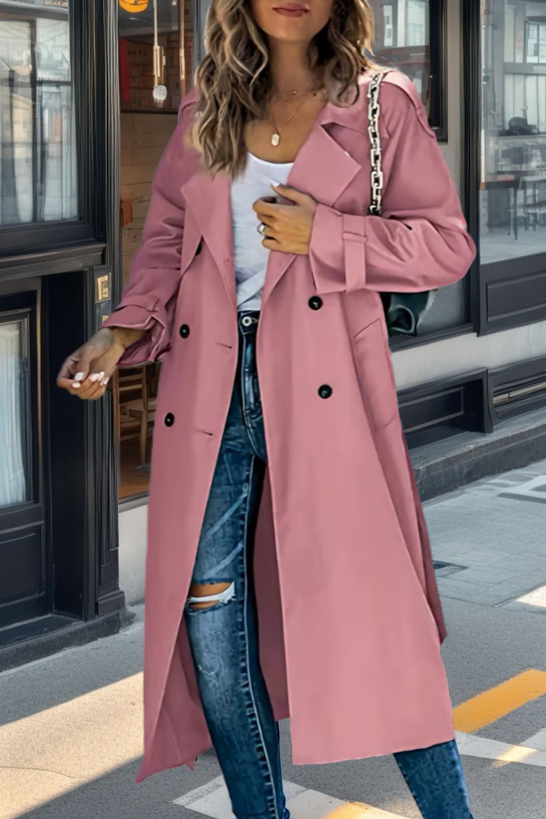 Melanie | Double-breasted retro trench coat