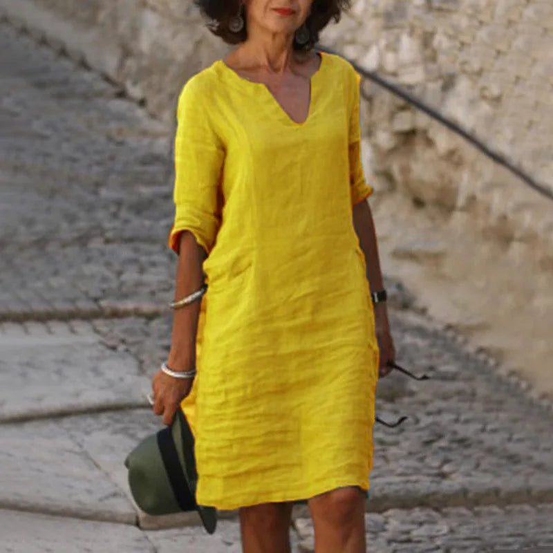 Delaney – V-Neck Casual Dress