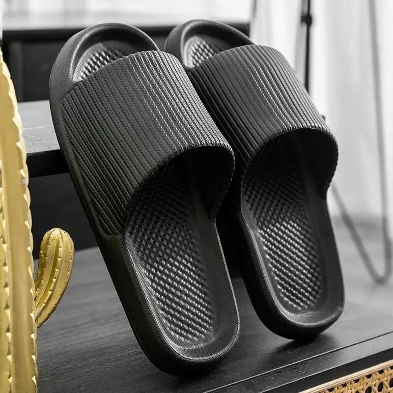Women's Thick Platform Slide Sandals for Indoor and Shower Use
