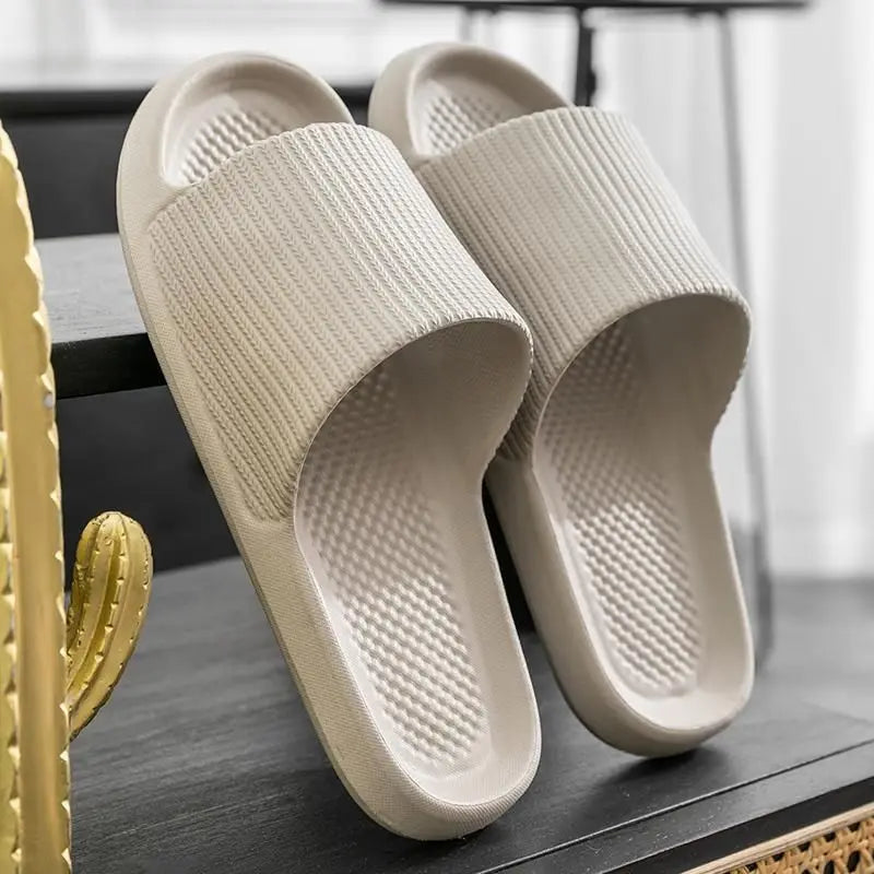 Women's Thick Platform Slide Sandals for Indoor and Shower Use