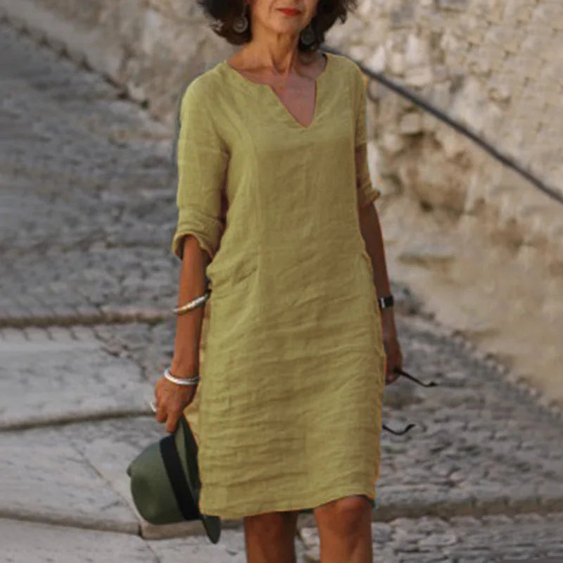 Delaney – V-Neck Casual Dress