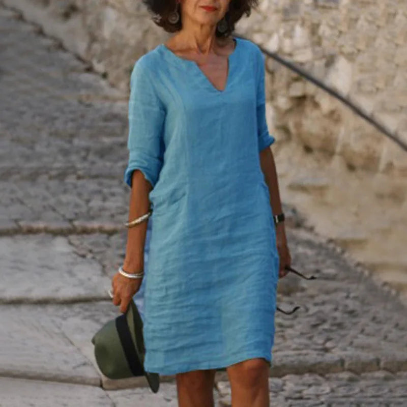 Delaney – V-Neck Casual Dress