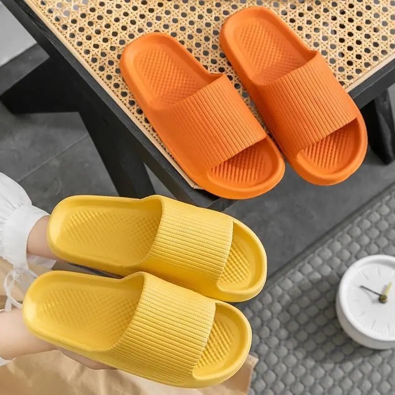 Women's Thick Platform Slide Sandals for Indoor and Shower Use