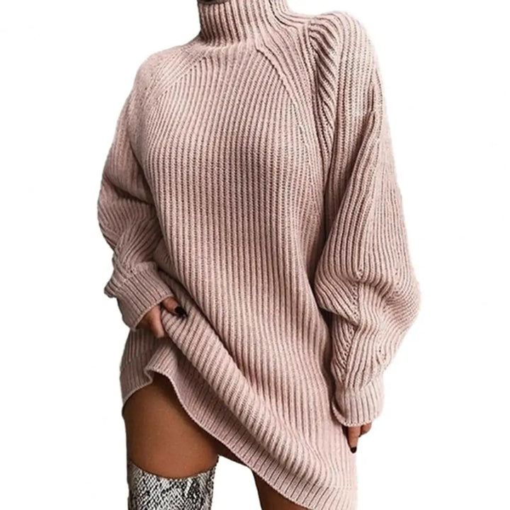 Women's Turtleneck Sweater Dress for Winter