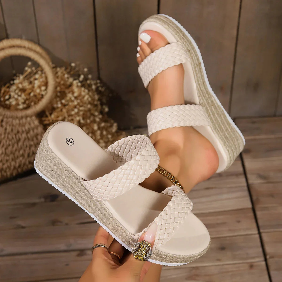 Women's Braided Platform Sandals