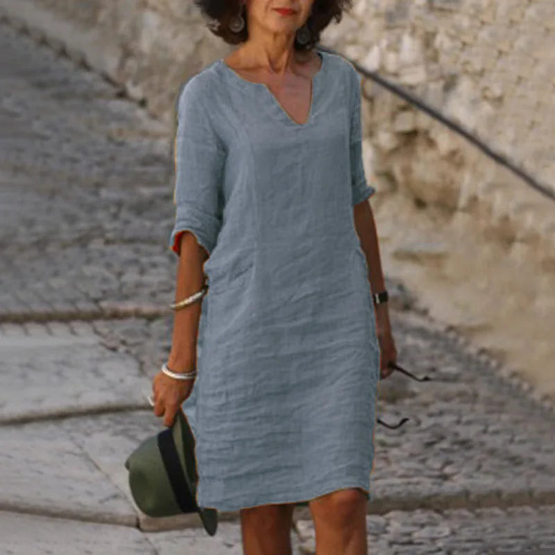 Delaney – V-Neck Casual Dress