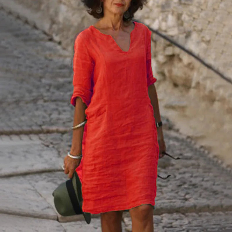 Delaney – V-Neck Casual Dress