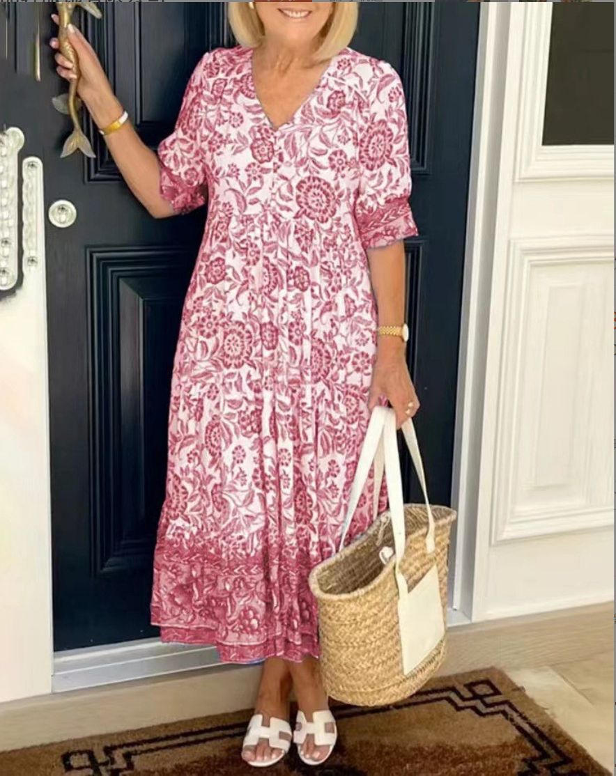 Aiza – Floral Print Midi Dress