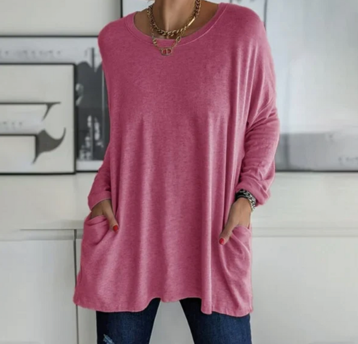 Ava™ | Casual Oversized Tunic Top with pockets