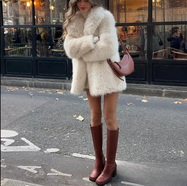 Victoria | Thick faux fur coat