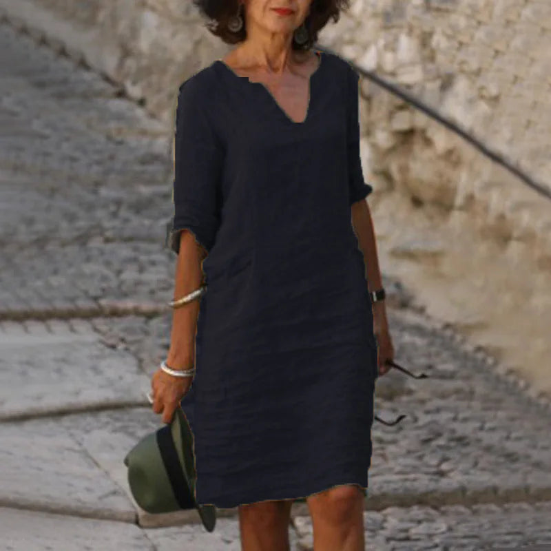 Delaney – V-Neck Casual Dress