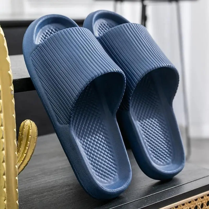 Women's Thick Platform Slide Sandals for Indoor and Shower Use