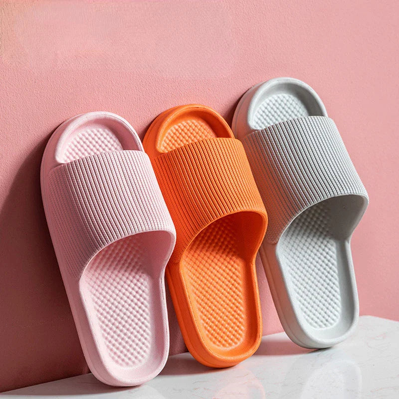 Women's Thick Platform Slide Sandals for Indoor and Shower Use