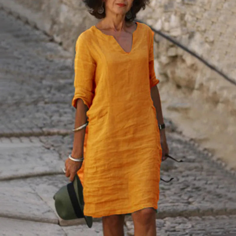 Delaney – V-Neck Casual Dress