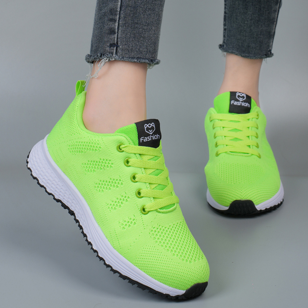 Women’s Lightweight Athletic Sneakers with Mesh and Laces