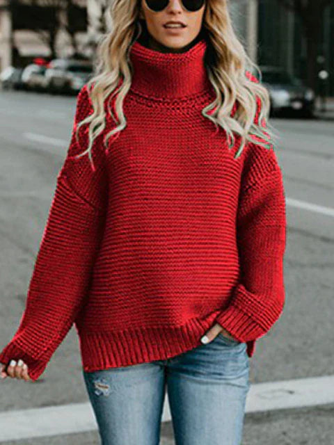 Women's knit turtleneck sweater