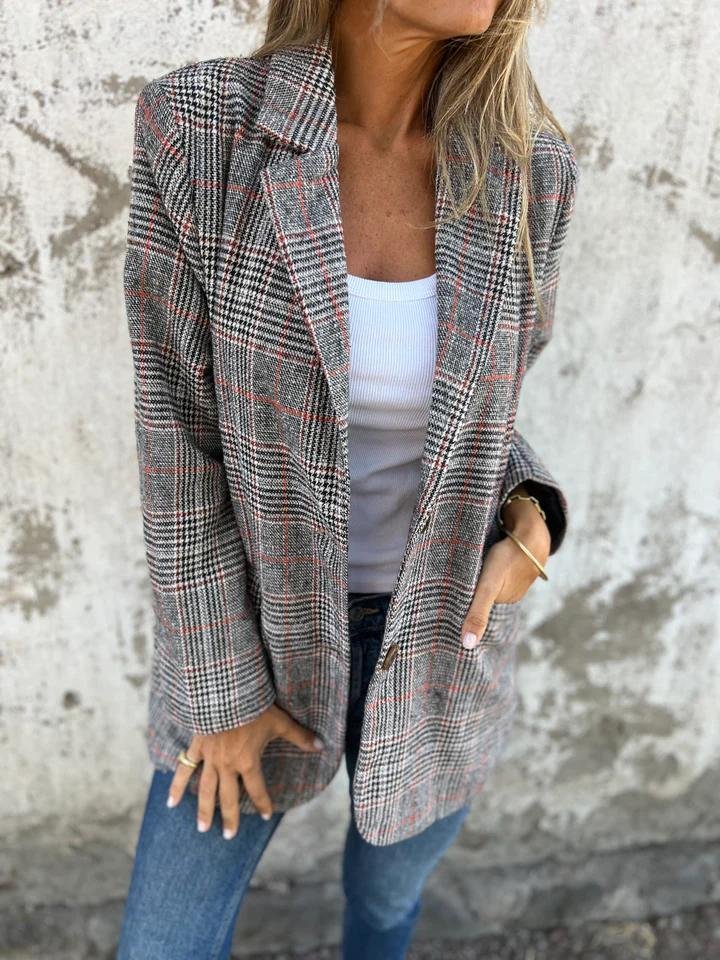 Flaire™ | Checkered Winter Blazer