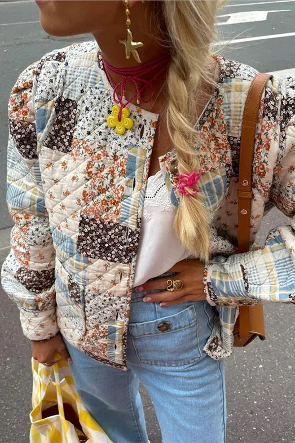 Ardenys™ Printed Quilted Coat – Bold Warmth with Artistic Flair | Shop Yours Today