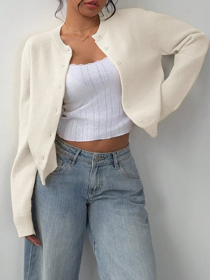 Serelith™ Knitted Cardigan – Chic Comfort in a Slim Short Design | Shop Yours Today