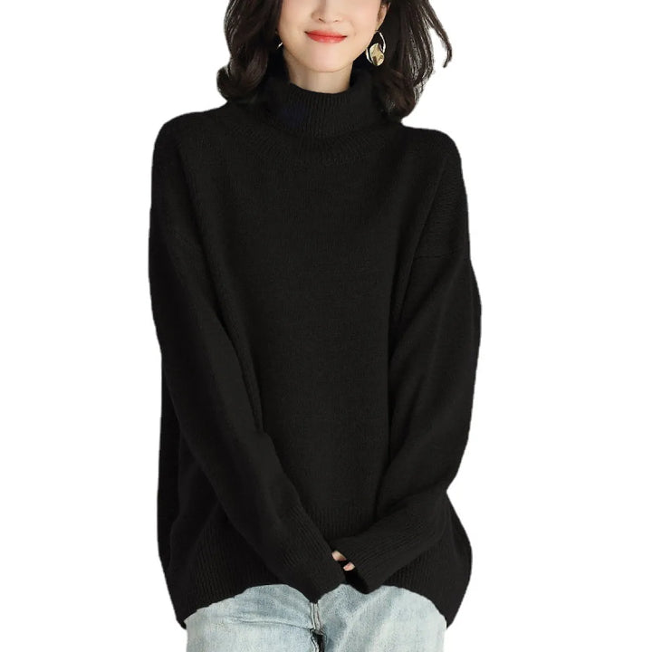 Norvelle™ High Neck Loose Sweater – Cozy Elegance for Autumn & Winter | Shop Yours Today