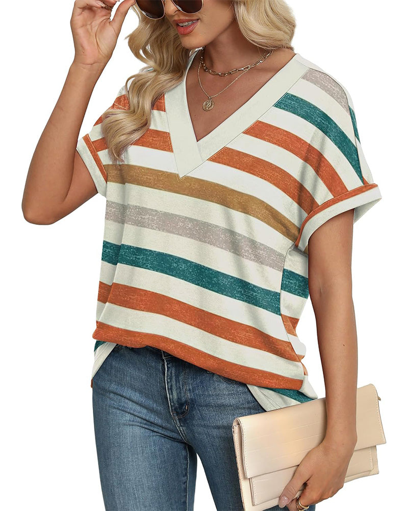 Sophie | Relaxed Fit Colorful Striped Top