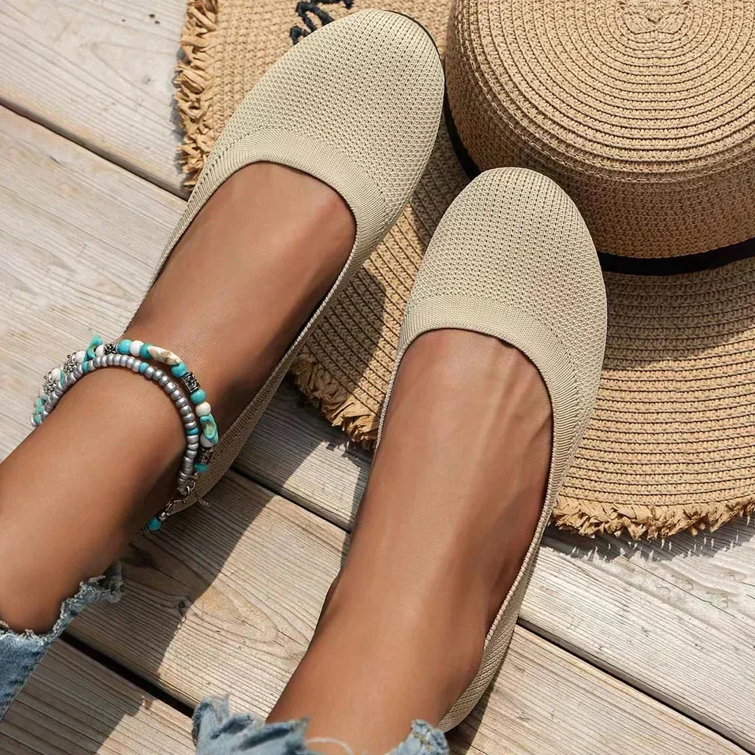Women's Round Toe Slip-On Anti-Slip Shoes with Soft Insole