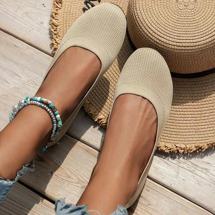 Women's Round Toe Slip-On Anti-Slip Shoes with Soft Insole