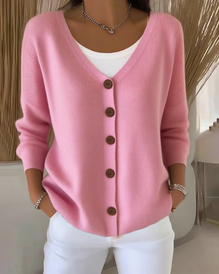 Sweater With Uni And Buttoned Features