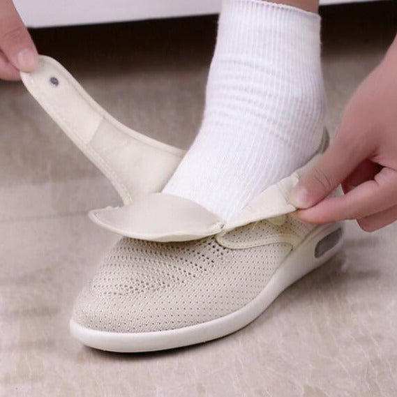 Women's Orthopedic Sneakers with Adjustable Hook-and-Loop Closure