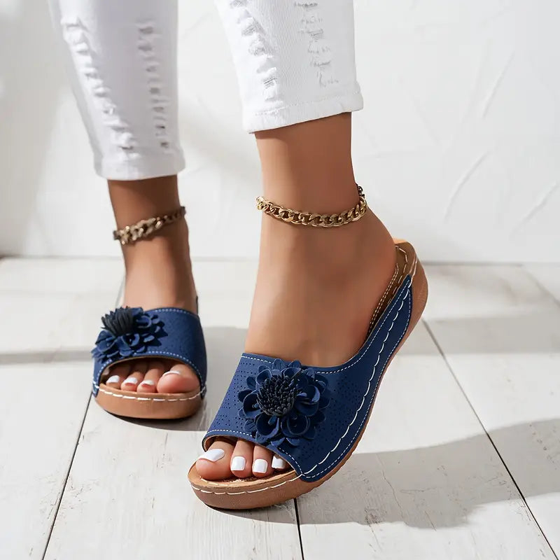 Women's Floral Design Orthopedic Sandals
