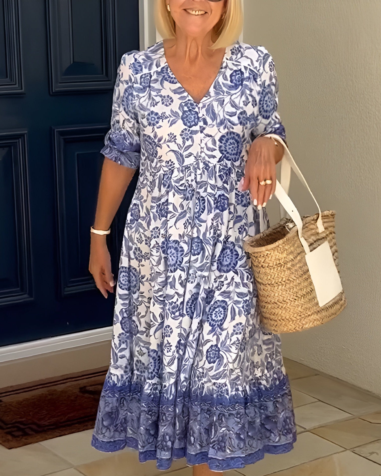 Aiza – Floral Print Midi Dress