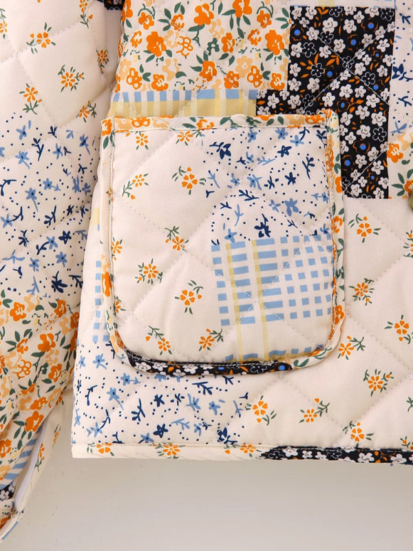 Ardenys™ Printed Quilted Coat – Bold Warmth with Artistic Flair | Shop Yours Today