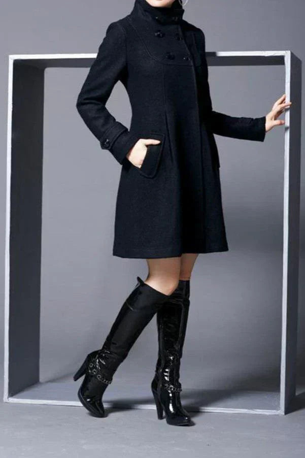 Jazmin | Elegant wool coat with hood