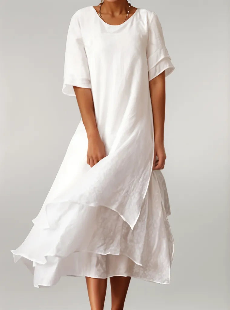 Jasmine – Layered Flowy Midi Dress