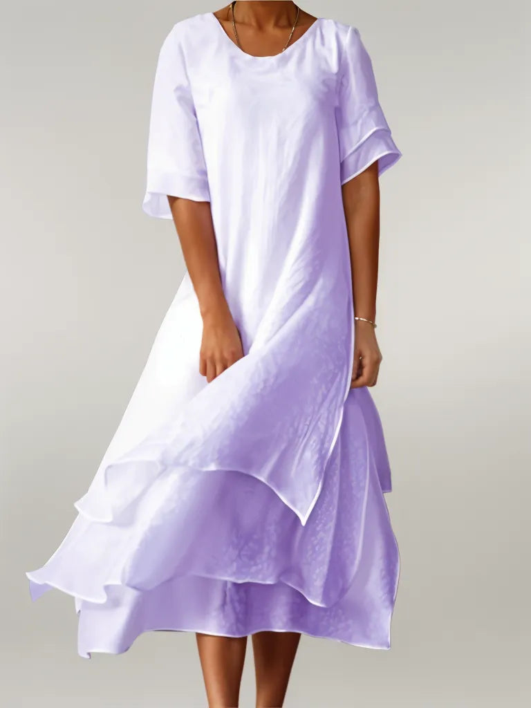 Jasmine – Layered Flowy Midi Dress