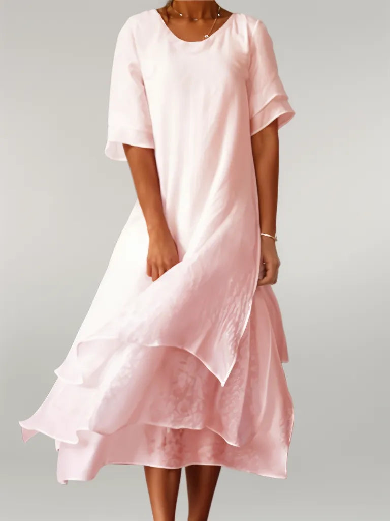 Jasmine – Layered Flowy Midi Dress
