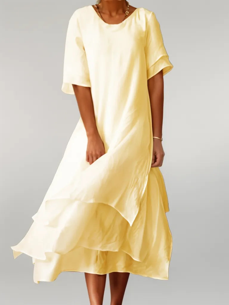 Jasmine – Layered Flowy Midi Dress