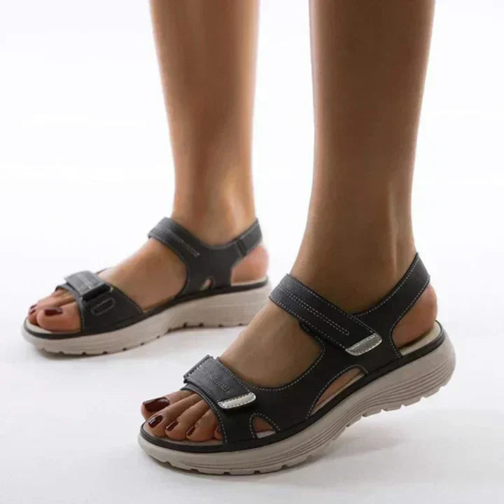 Women's Adjustable Open-Toe Sandals with Cushioned Ergonomic Sole