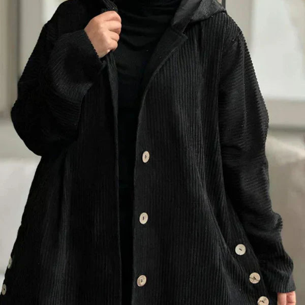 Imelda | Ribbed hooded coat