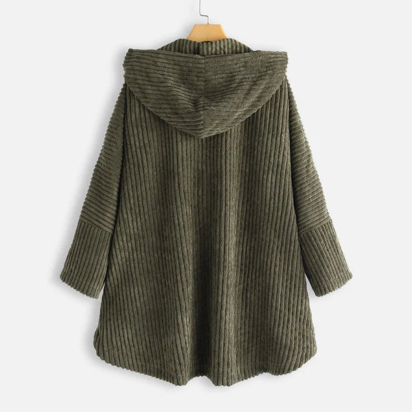 Imelda | Ribbed hooded coat