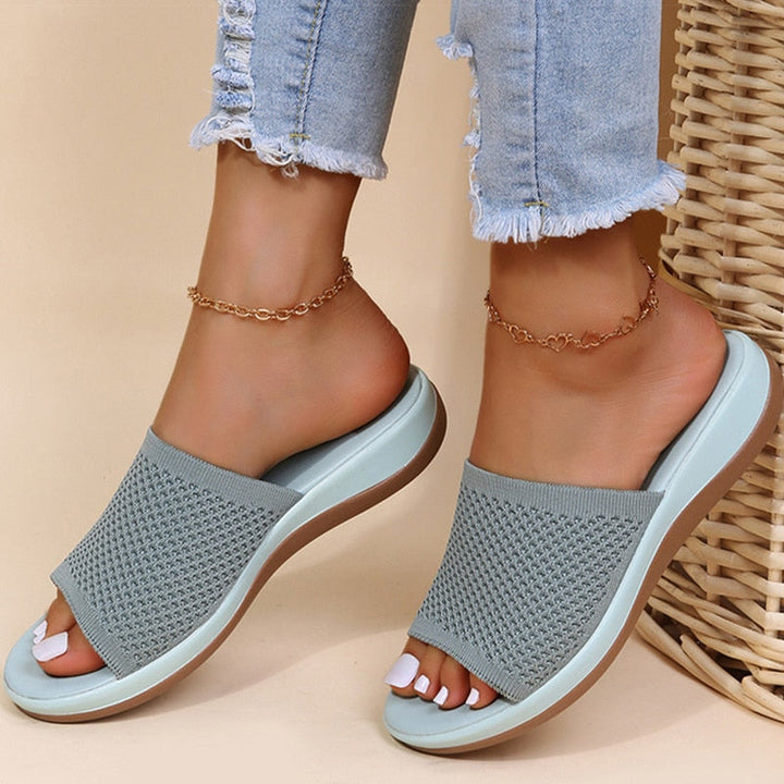 Women's Slip-On Platform Slippers with Soft Supportive Sole