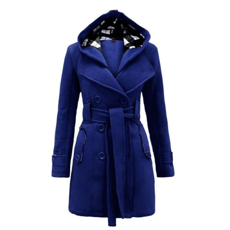 Belén | Wool coat with hood and buttons with belt